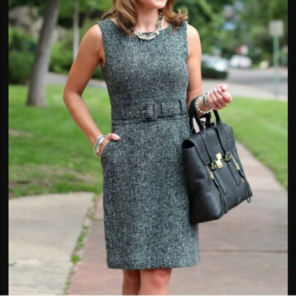 herlipto ❤︎ Classic Tweed Belted Dress | www.angeloawards.com